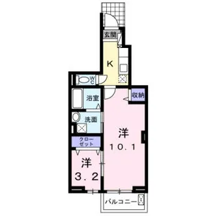 メゾン太陽【102号室】の間取り