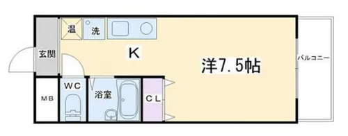 京都府京都市中京区東玉屋町【マンション】の間取り