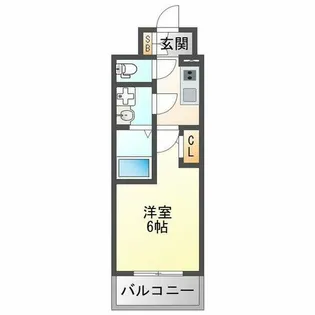 エスリード大阪デュアルゲート【2階】の間取り