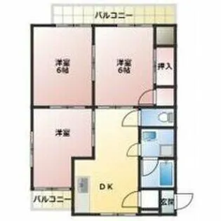ピュアライフ長草A【408号室】の間取り