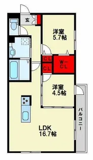 イオメール竹末【3階】の間取り