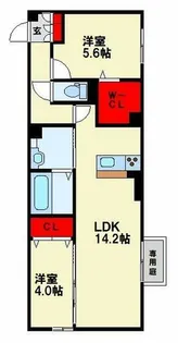 イオメール竹末【1階】の間取り