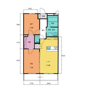 プランドールメゾン【303号室】の間取り