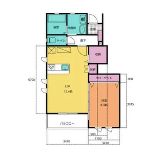 アヴニール丸山【103号室】の間取り