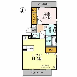 カーサ デュエット B棟【3階】の間取り