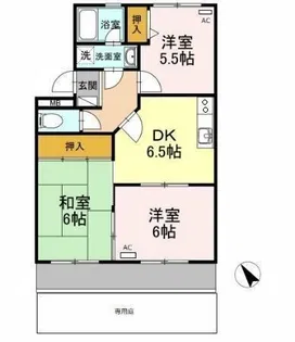サンヒルズ鷹丘 A【1階】の間取り