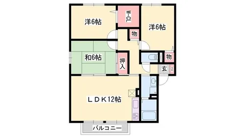 アバンセ【201号室】の間取り