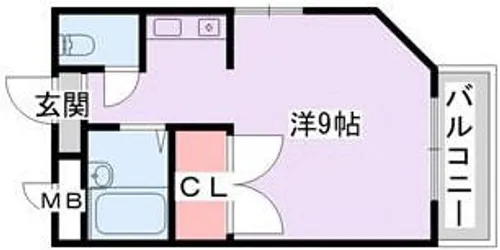 香里晴天マンション【201号室】の間取り