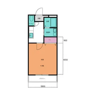 ライズ岡崎【103号室】の間取り
