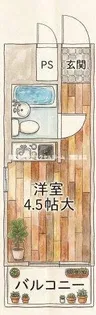 朝日プラザアクシス城東【7階】の間取り