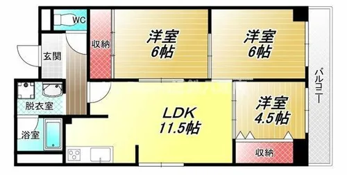 サチ東山本【3階】の間取り