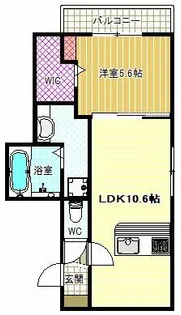 フェリーチェヴェント【2階】の間取り