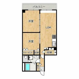 グリーンロード公園ヴィラ【7階】の間取り