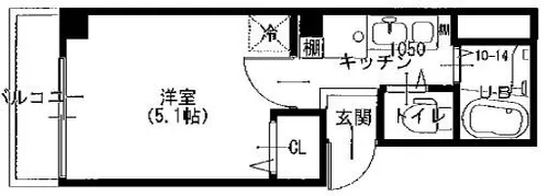 ジュネステン【205号室】の間取り