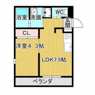 ヴィラ山之手【2階】の間取り