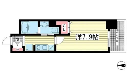 OTOWA神戸元町【3階】の間取り