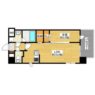 ルーグ箱崎【704号室】の間取り