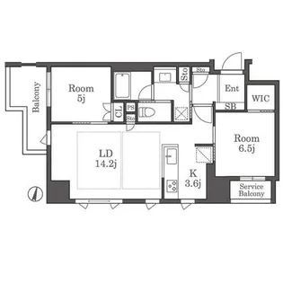 グランドメゾン平尾ザ・スタイル803【8階】の間取り