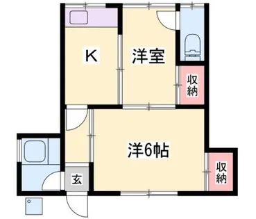 松浦アパート北棟【west号室】の間取り