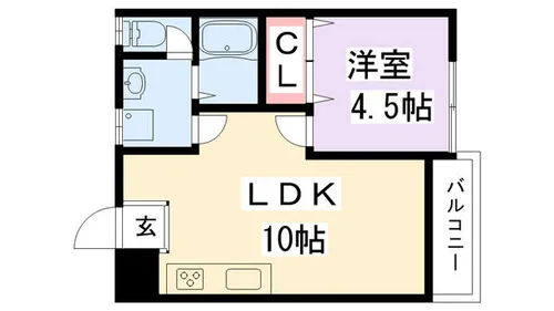 シャルマン香里【4階】の間取り