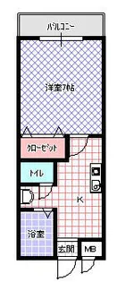 西尾ハウス【308号室】の間取り