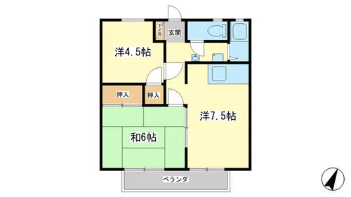 Mハイツ【102号室】の間取り