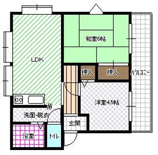 サンビレッジ太間 A【1階】の間取り