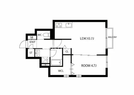グランフォルト福岡西新【1階】の間取り