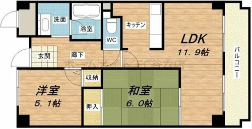 ライフコート上汐【3階】の間取り