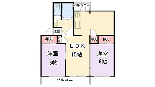香里三井団地A76棟【504号室】の間取り
