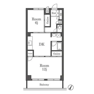 野田部ビル【502号室】の間取り