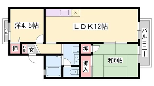 ハートランドB棟【2階】の間取り