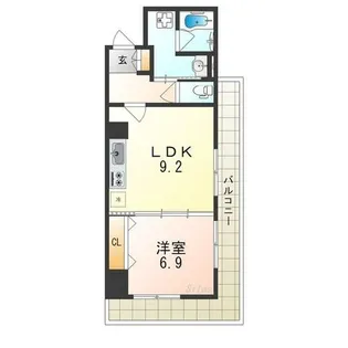 セントラル堺東【5階】の間取り