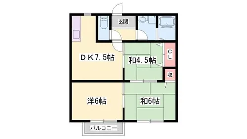 VANROCK勝原駅前【2階】の間取り