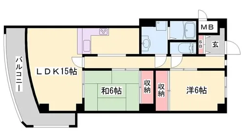 プレジオ滝野【405号室】の間取り