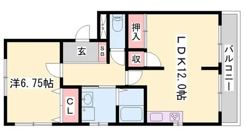 エクレールM【101号室】の間取り