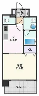 ルーヴェンブルン豊津【6階】の間取り