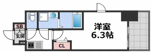 フォーリアライズ大阪ミッテ【5階】の間取り
