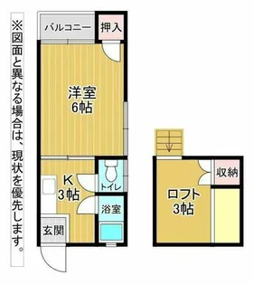 タウンハイツ守恒【201号室】の間取り