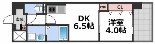 エグゼ大阪CITYオースティン【805号室】の間取り