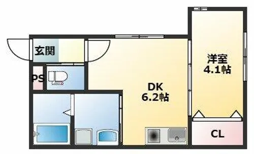 グランハイツウキジマ【2階】の間取り