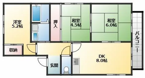 新栄プロパティー小山2【2階】の間取り