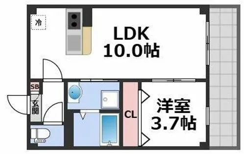 THECOLORRESIDENCE【3階】の間取り