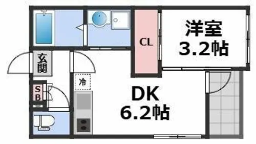 ハーモニーテラス住吉Ⅱ【3階】の間取り