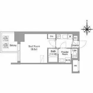 コンフォリア リヴ大阪本町【12階】の間取り