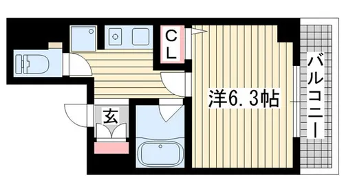 クロワートル二宮【203号室】の間取り