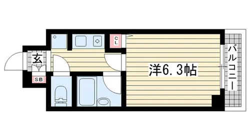 クロワートル二宮【203号室】の間取り