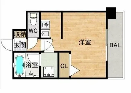 ピュアドーム高宮ロイヤルズ【6階】の間取り