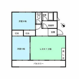 コーポ野々山【103号室】の間取り