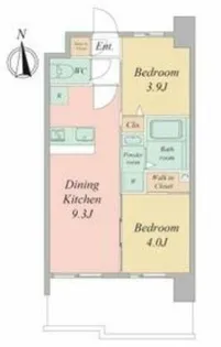 セレニテフラン谷町四丁目アリエ【1303号室】の間取り